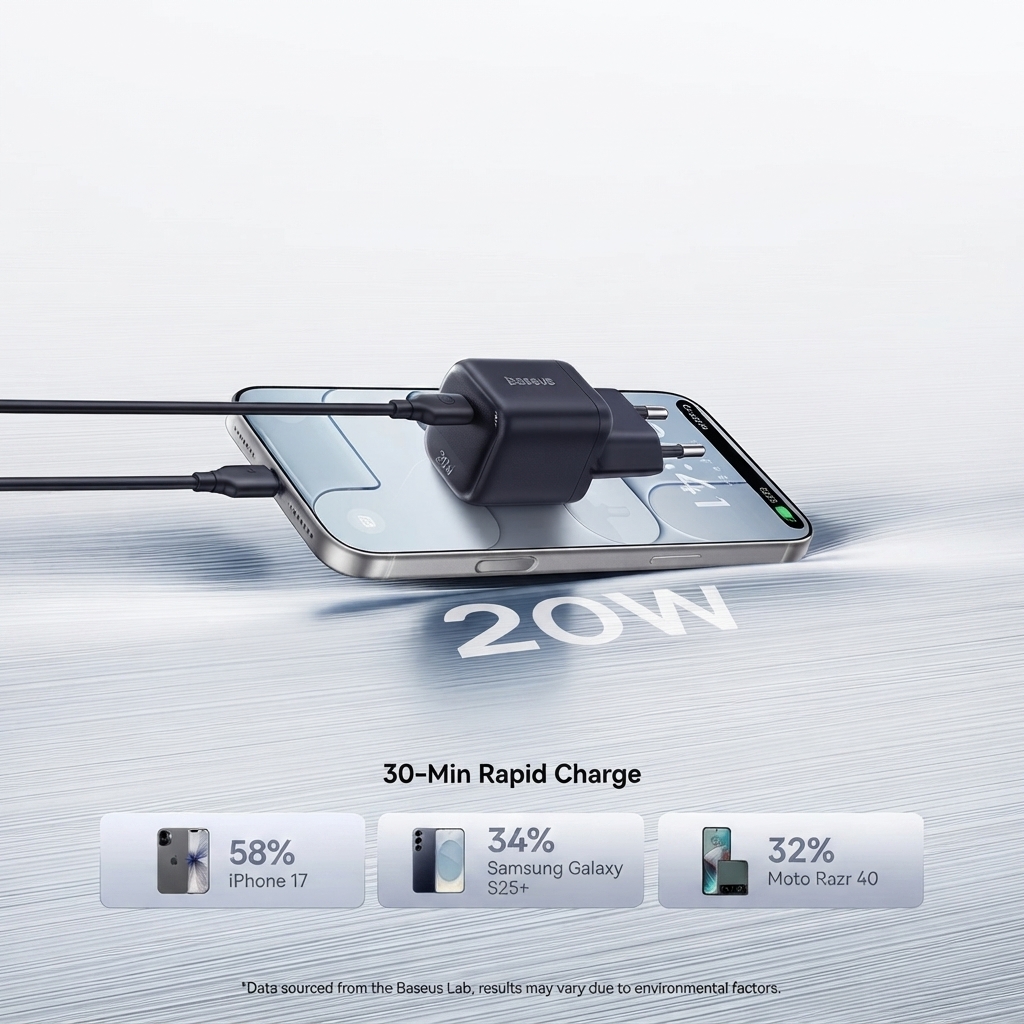 Potência de 20W: Carga Rápida para Múltiplos Dispositivos
