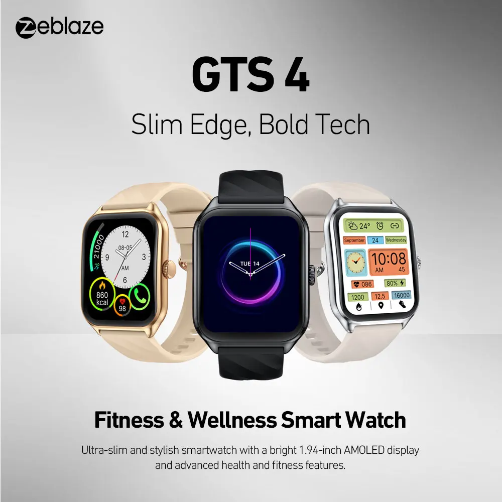 Smartwatch Zeblaze GTS 4 Tela AMOLED HD com Chamadas